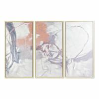 Set van 3 Schilderijen DKD Home Decor 180 x 4 x 120 cm Abstract Stads - thumbnail