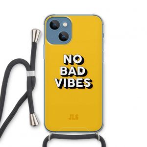 No Bad Vibes: iPhone 13 mini Transparant Hoesje met koord