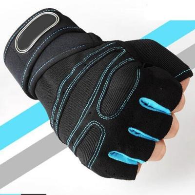 Gym handschoenen zwaargewicht sport oefening gewicht tillen handschoenen body building training sport fitness handschoenen maat: M (hemelsblauw)