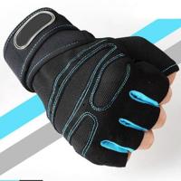 Gym handschoenen zwaargewicht sport oefening gewicht tillen handschoenen body building training sport fitness handschoenen maat: M (hemelsblauw)