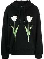 Cynthia Rowley hoodie en coton à fleurs - Noir