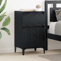 Nachtkastje 2 pcs Zwart eiken 40 x 35 x 70 cm Bewerkt hout