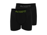 CRIVIT Set van 2 heren sportboxers (Zwart/geel, XXL)