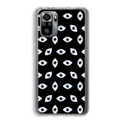 Eyes pattern: Xiaomi Redmi Note 10S Transparant Hoesje
