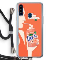 Peach please!: Samsung Galaxy A20s Transparant Hoesje met koord