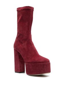 Paris Texas bottes Lexy 130 mm en daim - Rouge