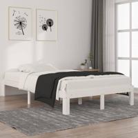Bedframe massief grenenhout wit 120x200 cm