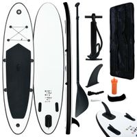 VidaXL Stand-up paddleboard opblaasbaar zwart en wit