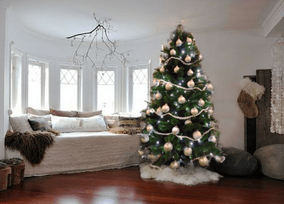 Opgemaakte Kunstkerstboom Zilver - Warentuin mix