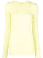 Stella McCartney pull en maille nervurée à col rond - Vert