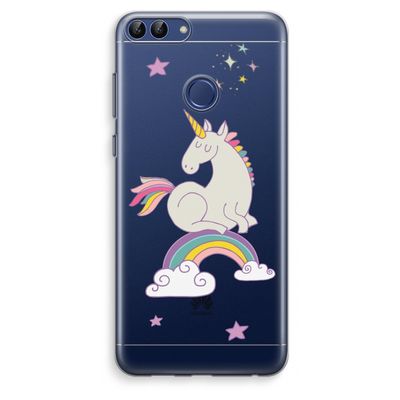 Regenboog eenhoorn: Huawei P Smart (2018) Transparant Hoesje