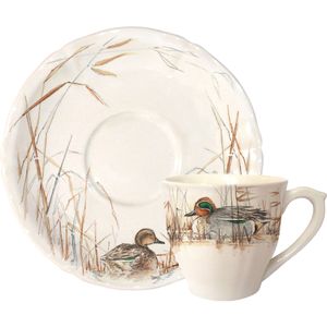 Gien Sologne koffiekop met schotel eend