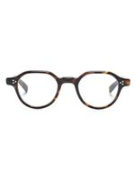 Eyevan7285 lunettes de vue rondes à effet écailles de tortue - Marron