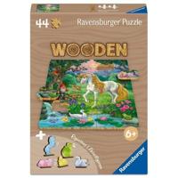 Eenhoorns - houten puzzel van 44 stukjes