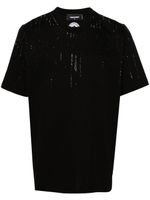 DSQUARED2 t-shirt en coton à ornements en cristal - Noir