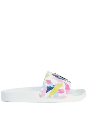 Giuseppe Zanotti claquettes Brett - Blanc