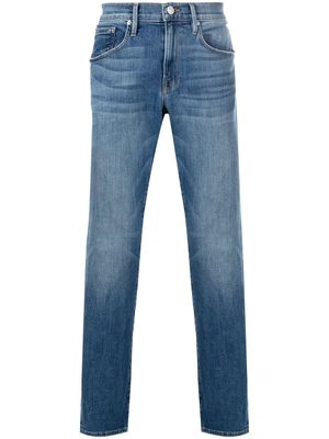 FRAME jean droit à taille mi-haute - Bleu