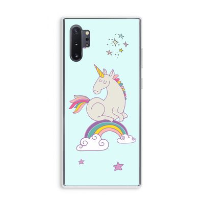 Regenboog eenhoorn: Samsung Galaxy Note 10 Plus Transparant Hoesje