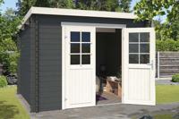 Outdoor Life Products | Tuinhuis Nadia 275 x 230 | Gecoat | Carbon Grey-Wit - thumbnail