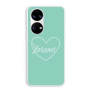 Forever heart pastel: Huawei P50 Transparant Hoesje