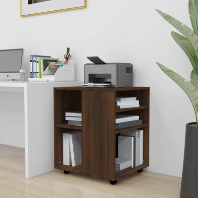 Rolkast 60x53x72 cm bewerkt hout bruin eikenkleur