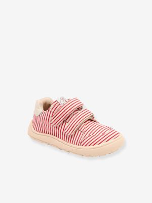 SKIPPER blotevoeten baskets met klittenbandsluiting voor kinderen BISGAARD rood, gestreept