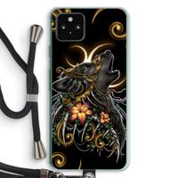 Huilende Wolf: Pixel 5a 5G Transparant Hoesje met koord