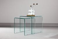 Nohr Bijzettafel 'Rockwell' Glas, Set van 2 stuks