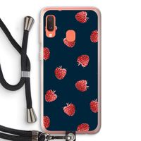 Framboosjes: Samsung Galaxy A20e Transparant Hoesje met koord