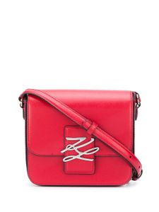 Karl Lagerfeld sac à bandoulière à plaque logo - Rouge