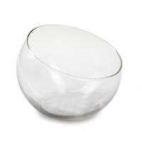 Jodeco Bobby - helder transparant glas - bol vaas - D15 x H12 cm
