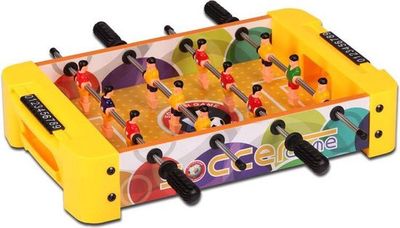 Jonotoys tafelvoetbalspel 35 cm hout geel/groen