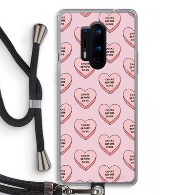 Chicks before dicks: OnePlus 8 Pro Transparant Hoesje met koord