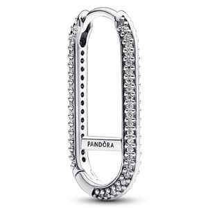 Pandora Me 292796C01 Oorhanger (1!) Hoop Pave Link Single zilver-zirconia wit