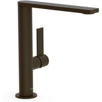 Wastafelkraan Tres Project | Opbouw | Draaibare uitloop | Mengkraan | Hoog model | 1-hendel | Rond | Zwart brons