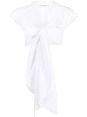 Philosophy Di Lorenzo Serafini blouse courte en taffetas - Blanc