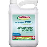 SANITERPEN Geconcentreerd geurdesinfectiemiddel Plus - voor huisvesting en apparatuur voor het transport van huisdieren - 5 L