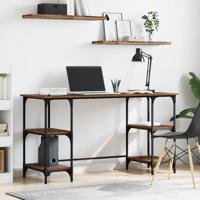 Bureau met plank Oud Hout 140 x 50 x 75 cm Bewerkt hout
