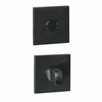 Intersteel WC-sluiting vierkant verdekt 53x53x6mm - met stift 6-8mm - PVD zwart
