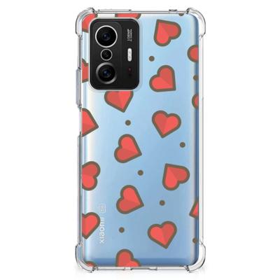 Xiaomi 11T | 11T Pro Doorzichtige Silicone Hoesje Hearts Xiaomi 11T | 11T Pro Doorzichtige Silicone Hoesje Hearts