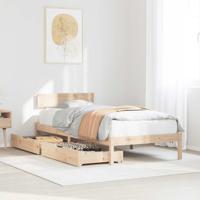 Bedframe zonder matras massief grenenhout 90x200 cm