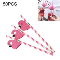 50 stuks 3D Flamingo roze Jungle papieren rietjes Birthday Party Decorations Cocktail stro bruiloft
