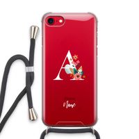 Pink Bouquet: iPhone SE 2020 Transparant Hoesje met koord