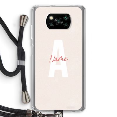 Strawberry Milkshake: Xiaomi Poco X3 NFC Transparant Hoesje met koord