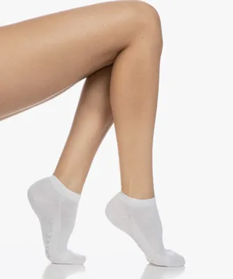 FALKE 2-paar Happy dames sneakersokken - Katoenen enkelsokken