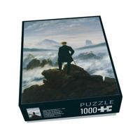 Puzzel (1000 stukjes): Wanderer über dem Nebelmeer, Caspar David Friedrich, Hamburger Kunsthalle