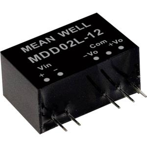 Mean Well MDD02N-15 DC/DC-convertermodule 67 mA 2 W Aantal uitgangen: 2 x Inhoud 1 stuk(s)