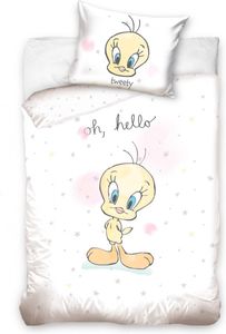 Looney Tunes Tweety Dekbedovertrek Oh Hello - 100 x 135 cm - Katoen