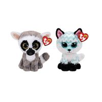 Ty - Knuffel - Beanie Boo's - Linus Lemur & Atlas Fox - thumbnail