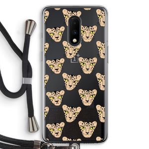 Tijger: OnePlus 7 Transparant Hoesje met koord